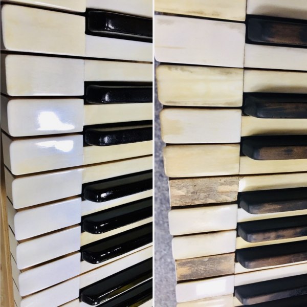 uredenje klavijature slonova kost i ebanovina bajcanje i politiranje glazbala jantolek